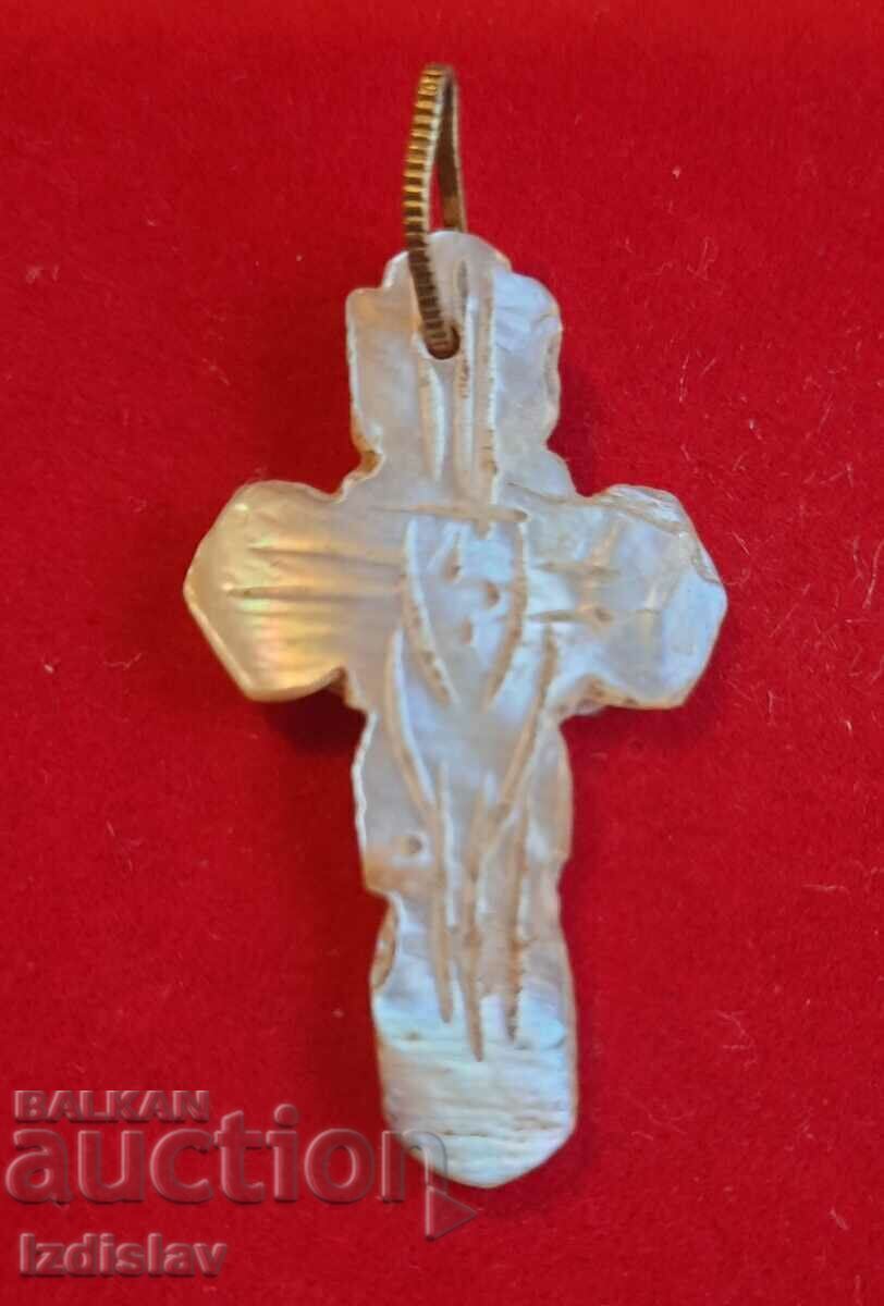 Antique mother-of-pearl cross with price 40.00 BGN | € 20.45 Antique mother-of-pearl cross with price 40.00 BGN | € 20.45