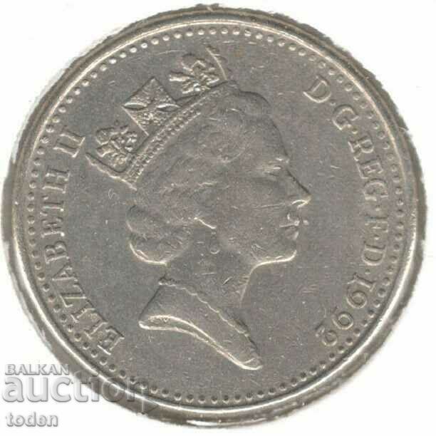 United Kingdom-10 Pence-1992-KM# 938b-Elizabeth II 3rd portr with price 1.00 BGN | € 0.51 United Kingdom-10 Pence-1992-KM# 938b-Elizabeth II 3rd portr with price 1.00 BGN | € 0.51