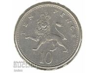 United Kingdom-10 Pence-1992-KM# 938b-Elizabeth II 3rd portr