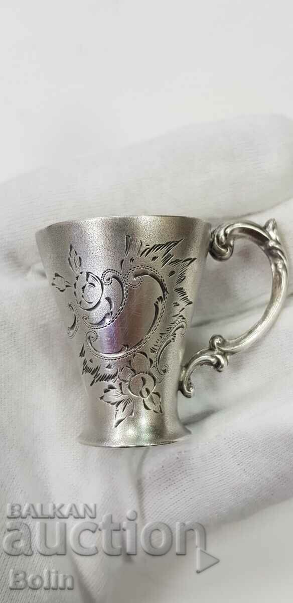 Silver Vodka Liqueur Cup Austria 19th century