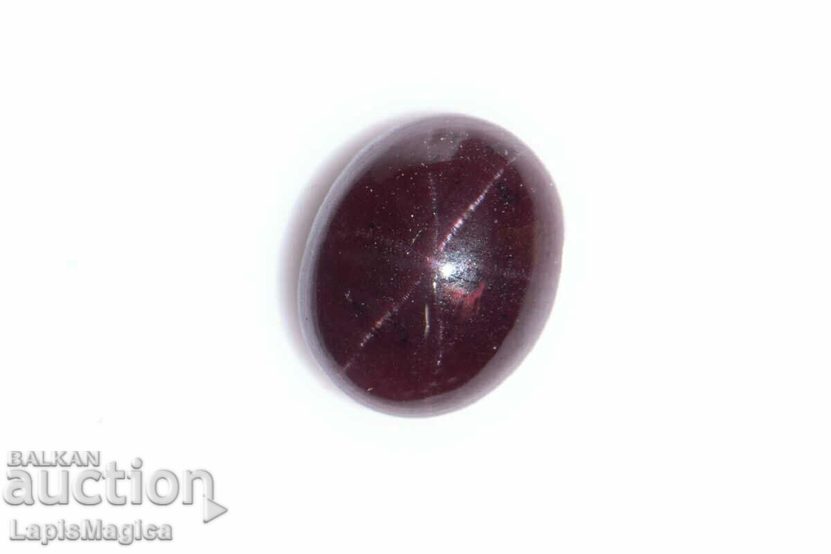 Star garnet 6-ray star 3,31ct οβάλ cabochon