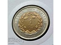 Turcia 1 lira 2010 UNC - cat