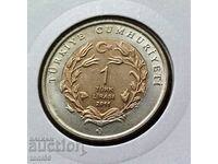 Turcia 1 lira 2011 UNC - leu