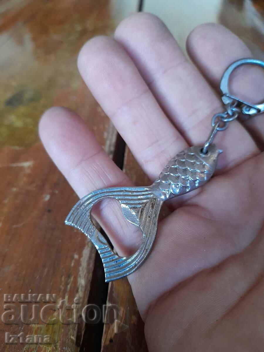 Auction  Old key chain opener fish