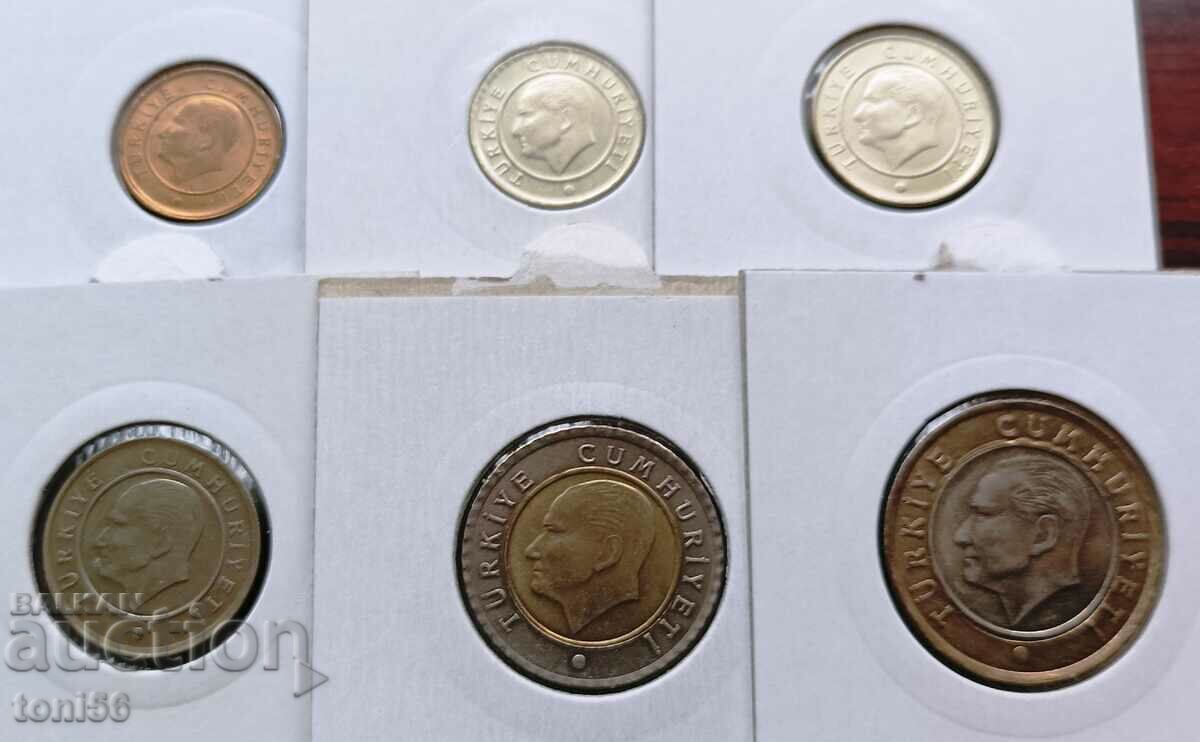 Turkey - exchange coin set 2009 UNC with price 7.00 BGN | € 3.58