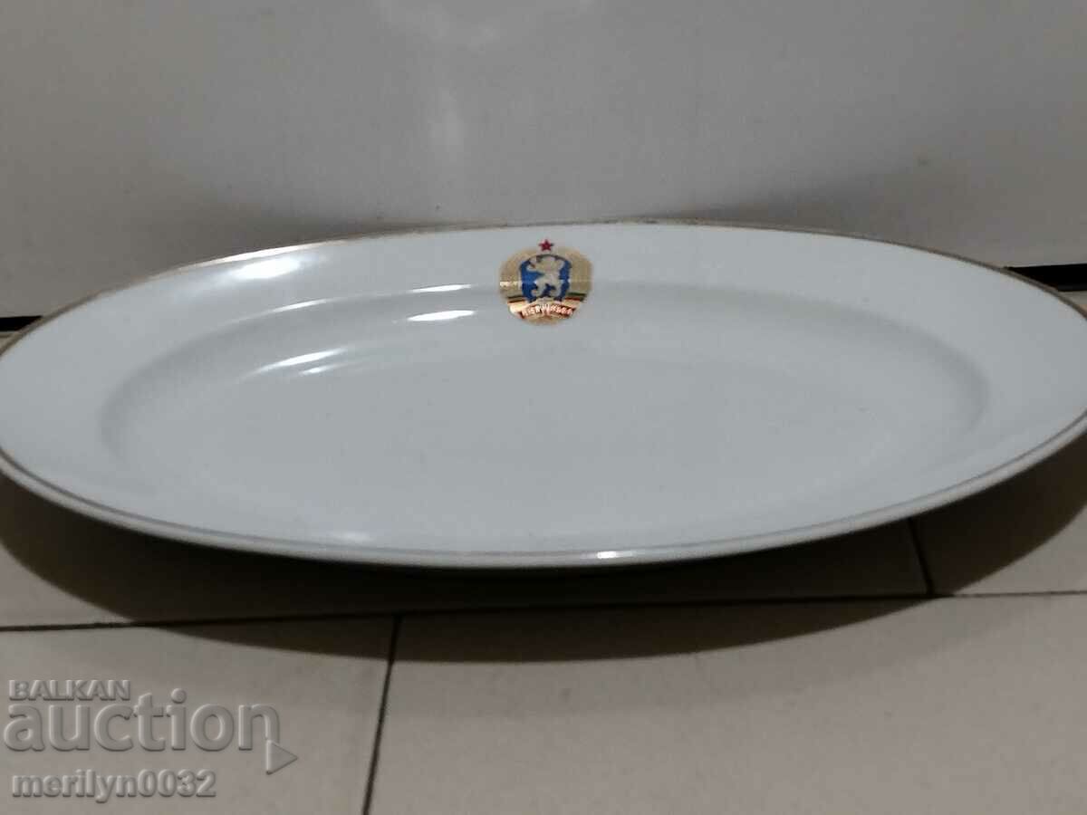 Auction Bulgarian state porcelain plate tray platter casserole service Auction Bulgarian state porcelain plate tray platter casserole service