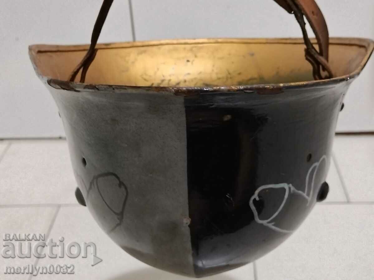 Army helmet with the folded brim made in a rocker style - 6 Army helmet with the folded brim made in a rocker style - 6