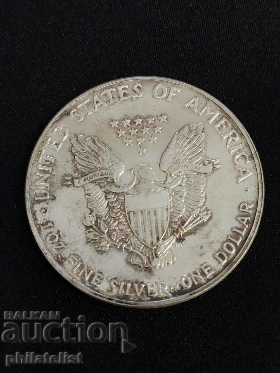 Livrarea SUA 1987 - 1 dolar - American Silver Eagle - 1 OZ UNC