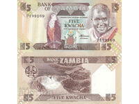 tino37- ZAMBIA - 5 KWACHA - 1986/88 - UNC