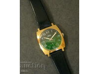 Men's wristwatch Zim / Pobeda gold-plated with strap