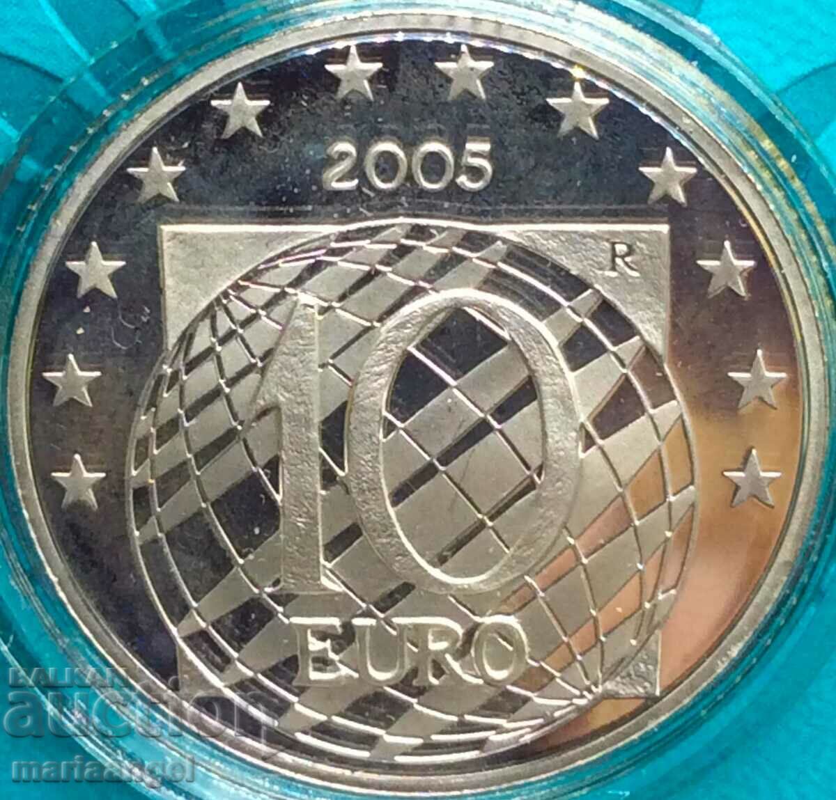 10 euro 2005 Italy UNC PROOF box certificate