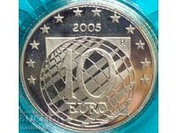 10 euro 2005 Italia certificat cutie UNC PROOF