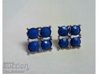 Blue crystal earrings