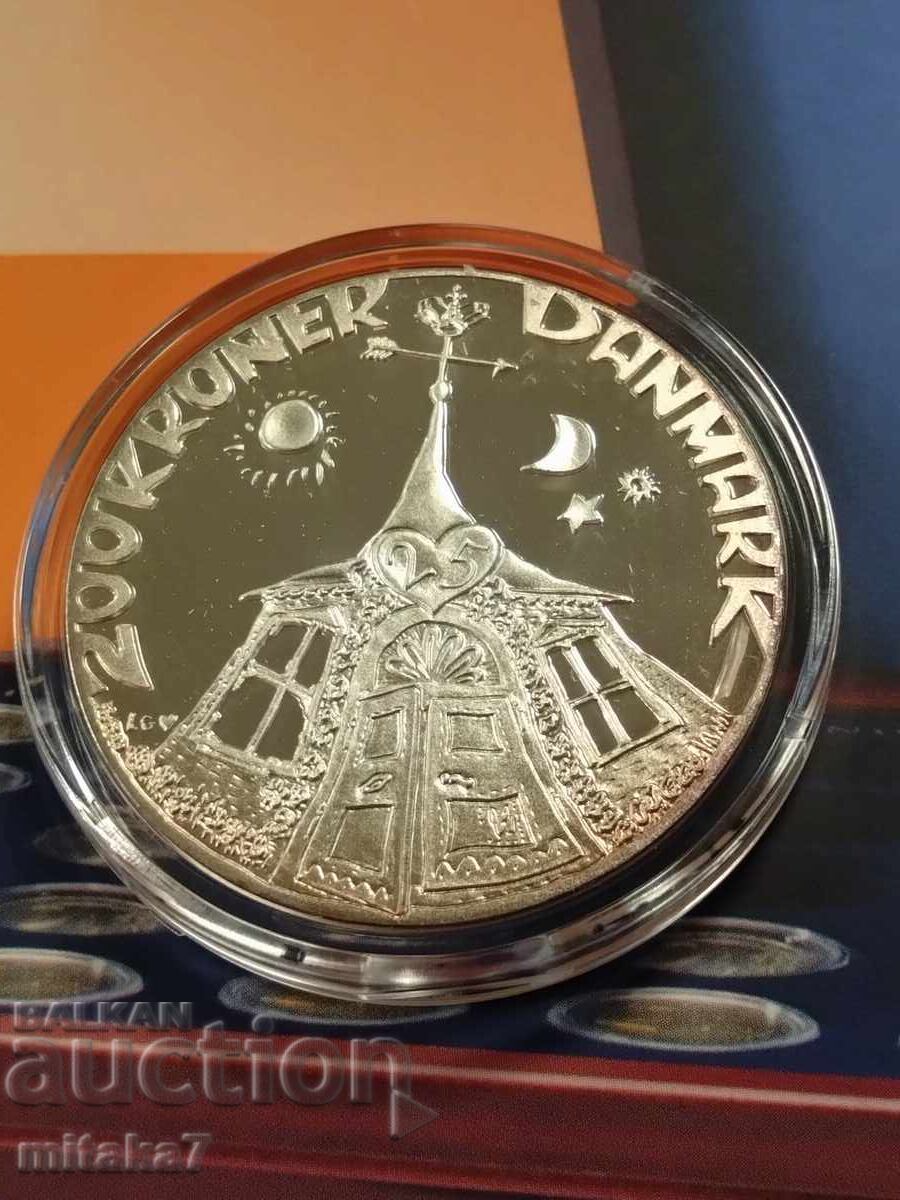 Silver coin 200 kroner 1992, Denmark