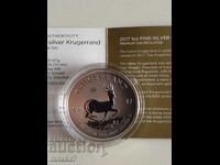 Silver Krugerrand coin, 1 oz, South Africa, 2017