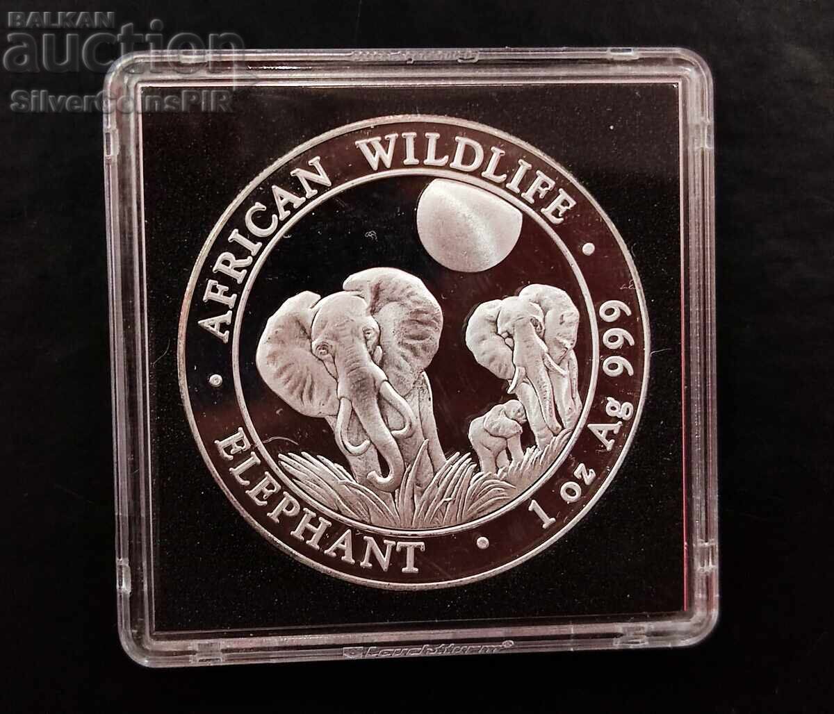 Elefant somalez de argint 1 oz 2014 Somalia