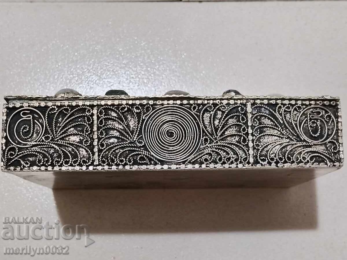 Παράδοση Άριστη δεξιοτεχνία σε κοκκοποίηση φιλιγκράν κουτί κοσμημάτων