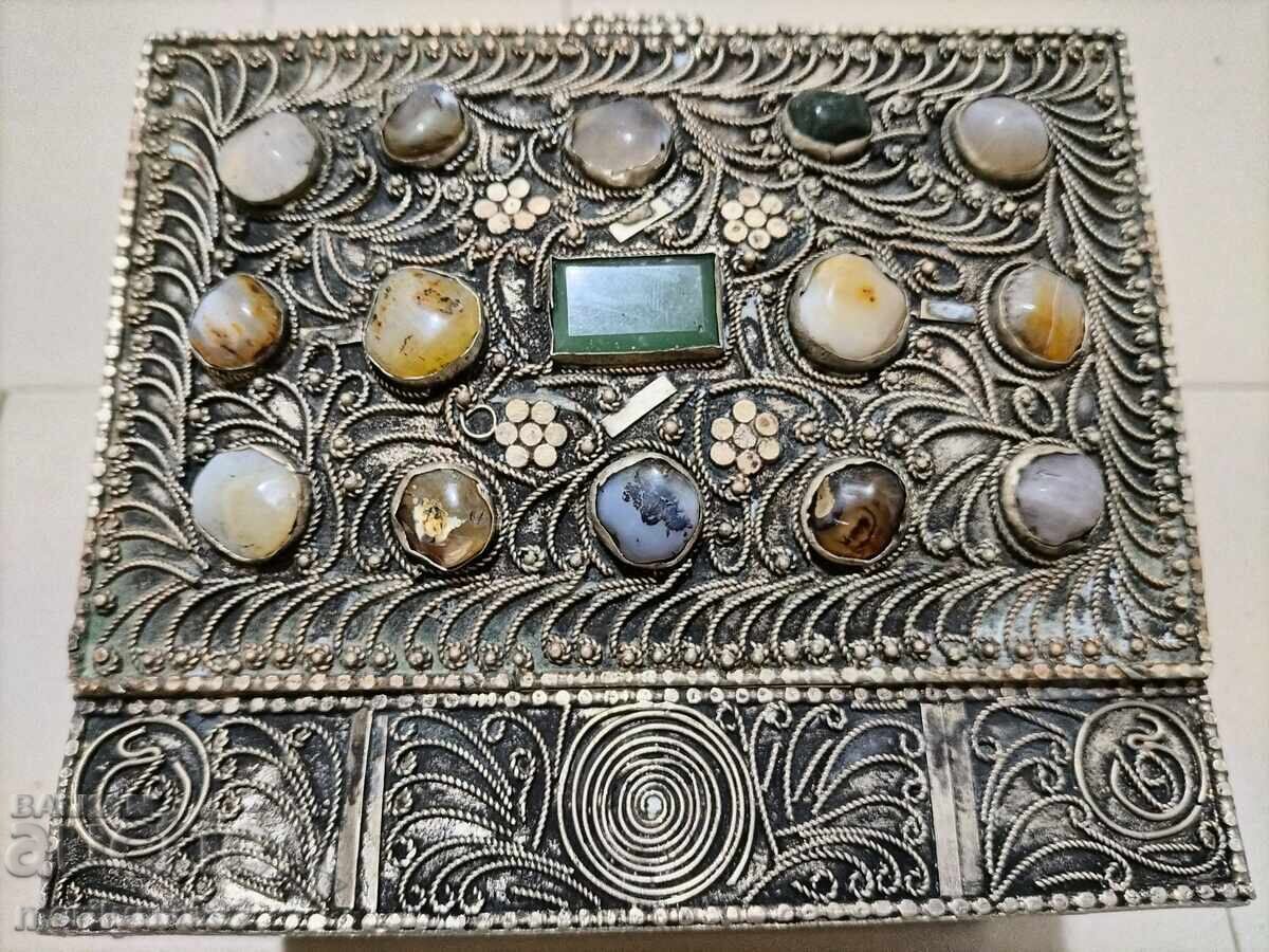 Άριστη δεξιοτεχνία σε κοκκοποίηση φιλιγκράν κουτί κοσμημάτων - 7