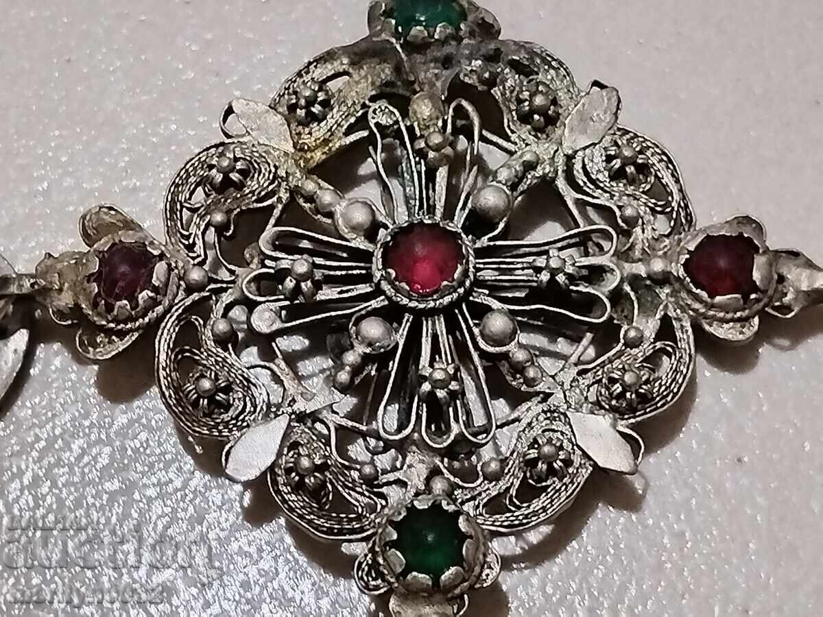 Cruce renascentista pentru gat medalion bijuterii din argint bijuterii - 6