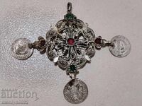 Renaissance cross for neck medallion silver jewelry jewelry