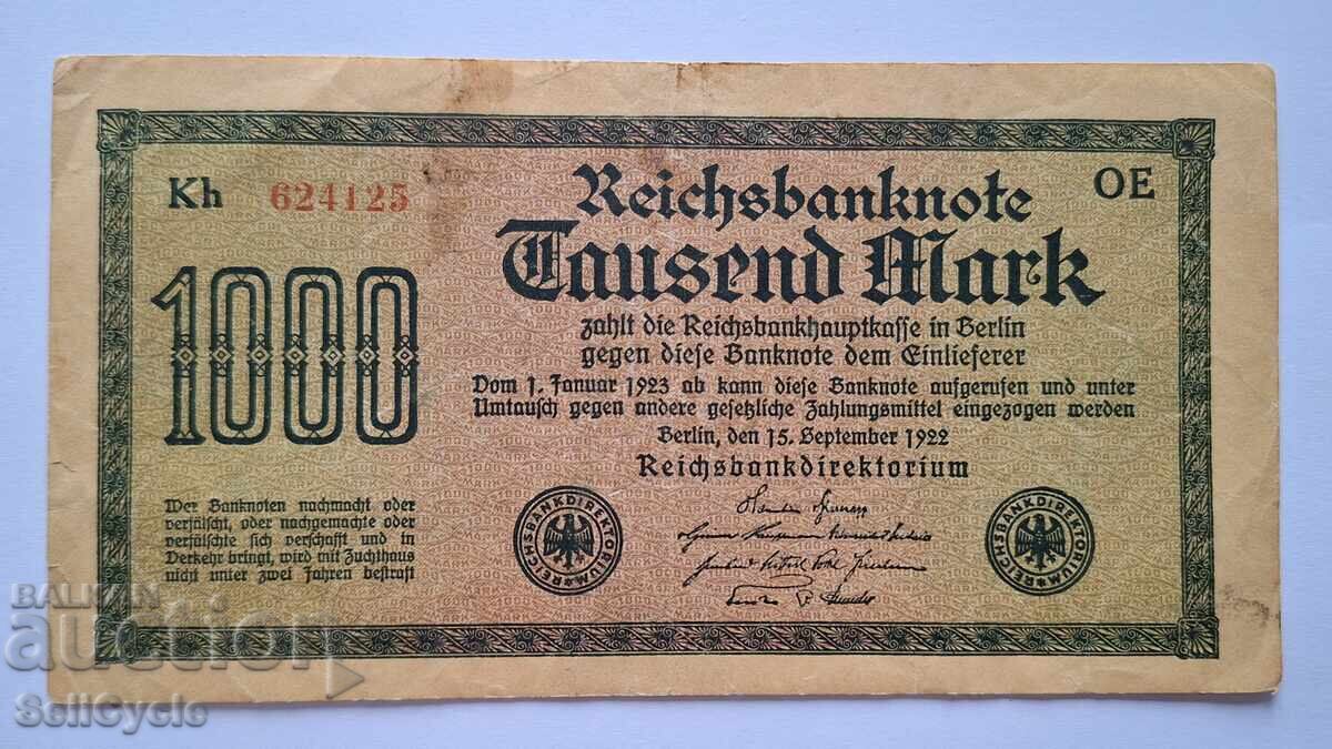 ✅WEIMAR GERMANIA | 1000 de mărci 1922❗