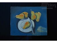 Painting, still life with pears, art. D. Hristozov, 1997