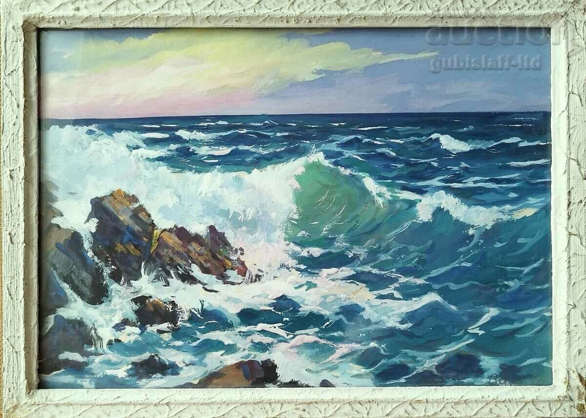 Pictură, mare, Varna, 1982