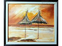 Picture "Umbrellas on the beach", art. A. Simeonov