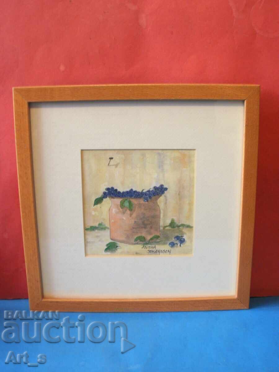 Framed still life by Swedish artist Anita Johansson Framed still life by Swedish artist Anita Johansson