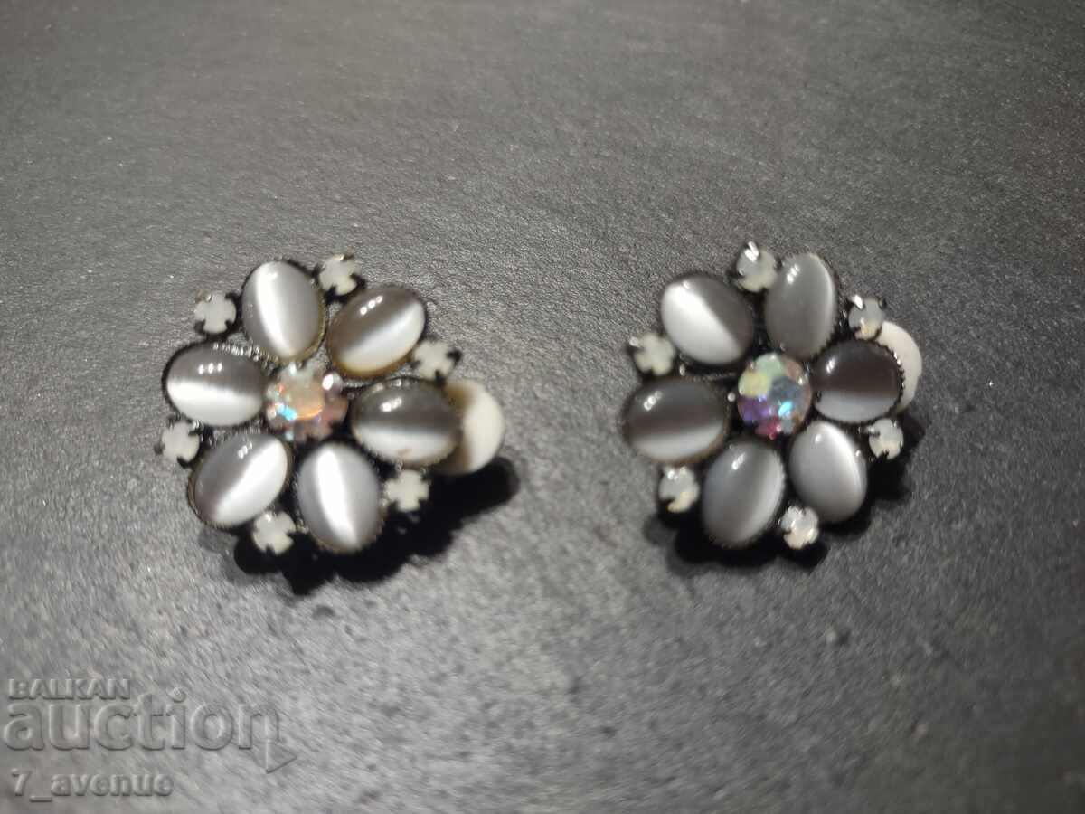 Auction  Clip on earrings, flowers, flower, 20 MM diameter 12.12.24