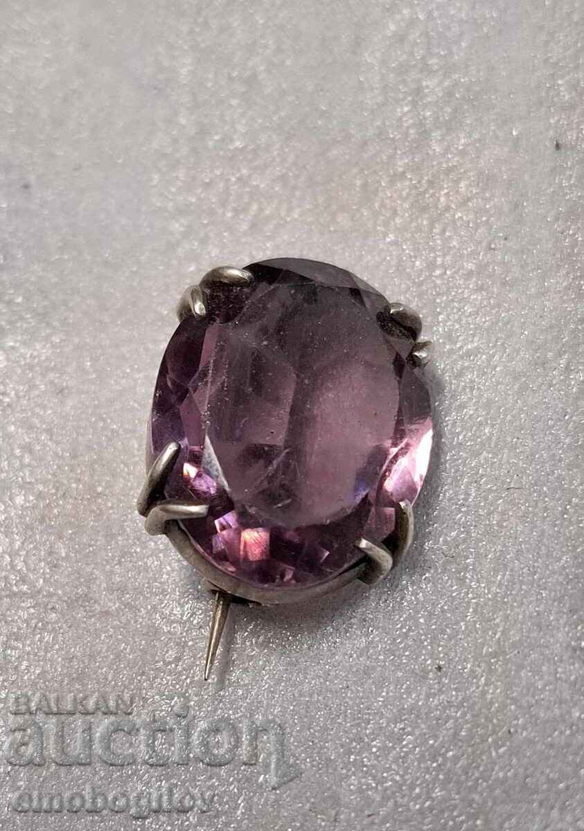 Old Brooch with AMETHYST