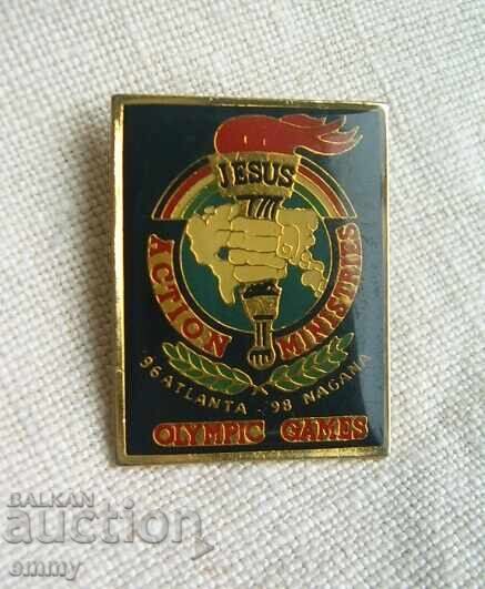 Olympic Games badge Atlanta 1996 and Nagano 1998, Japan with price 6.00 BGN | € 3.07