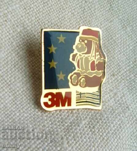 Greece flag badge with price 3.00 BGN | € 1.53