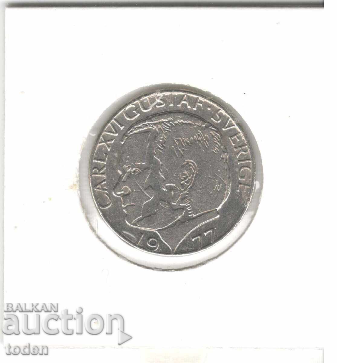 Auction  Sweden-1 Krona-1977-KM# 852-Carl XVI Gustaf
