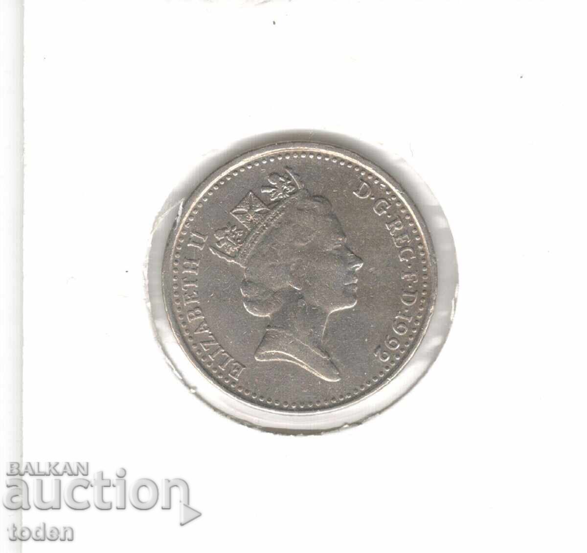 Auction United Kingdom-10 Pence-1992-KM# 938b-Elizabeth II 3rd portr Auction United Kingdom-10 Pence-1992-KM# 938b-Elizabeth II 3rd portr