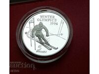 New Zealand-$5 1994-Lillihammer Olympics-Rare