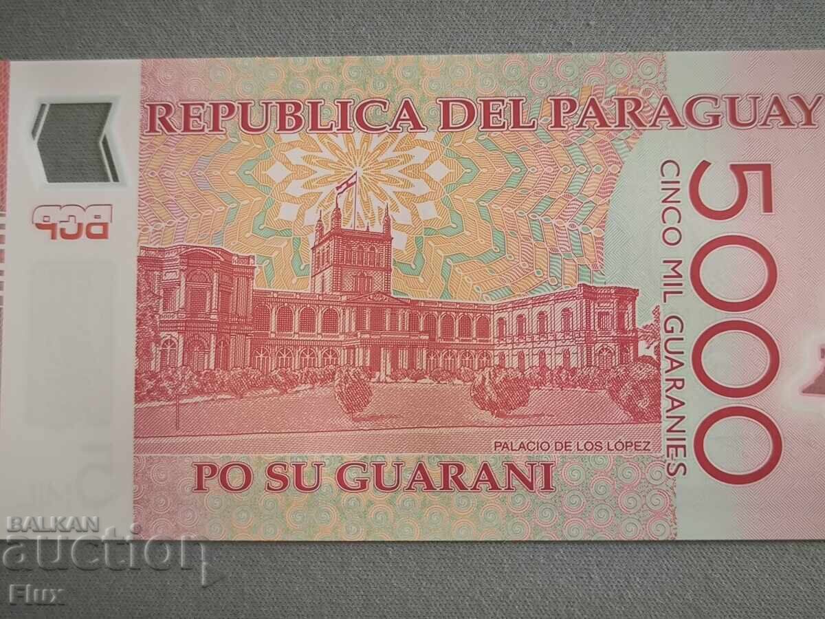 Delivery of Banknote - Paraguay - 5000 pesos UNC | 2022 Delivery of Banknote - Paraguay - 5000 pesos UNC | 2022