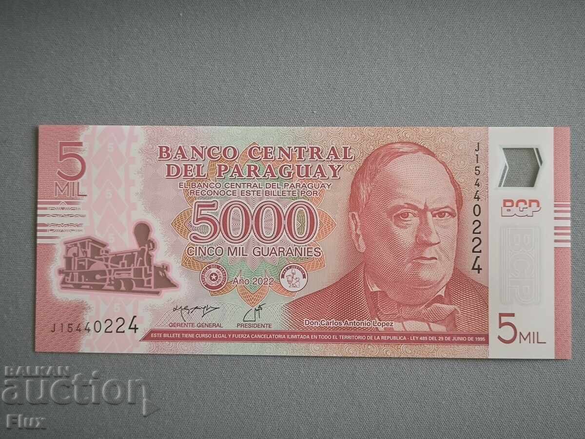 Bancnota - Paraguay - 5000 pesos UNC | 2022