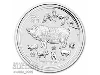 Argint 1 OZ 2019 Anul Porcului