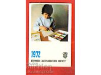 CALENDAR - DZI STATE INSURANCE INSTITUTE - 1972