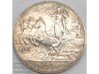 1 lira 1910 Italy silver Patina