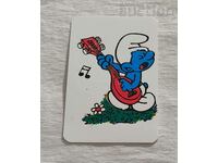 SMURF WITH GUITAR CALENDAR PLASTIC 1991