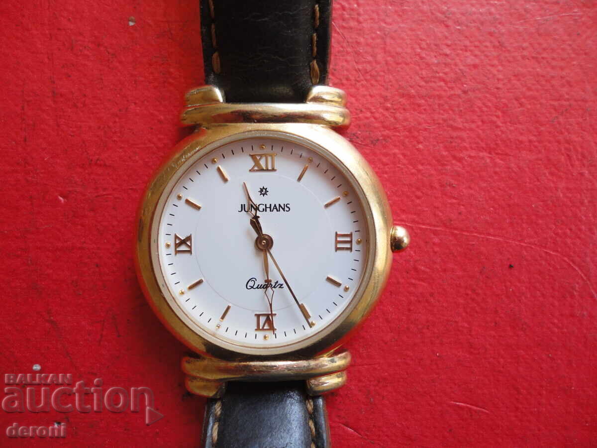 Gold-plated German watch Junghans Quartz 3 with price 80.00 BGN | € 40.90 Gold-plated German watch Junghans Quartz 3 with price 80.00 BGN | € 40.90