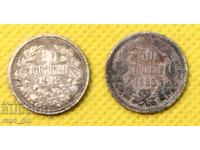 Old silver coins - 2 pieces.