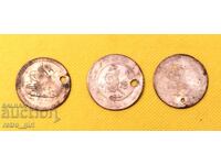 Old silver coins - 3 pieces.