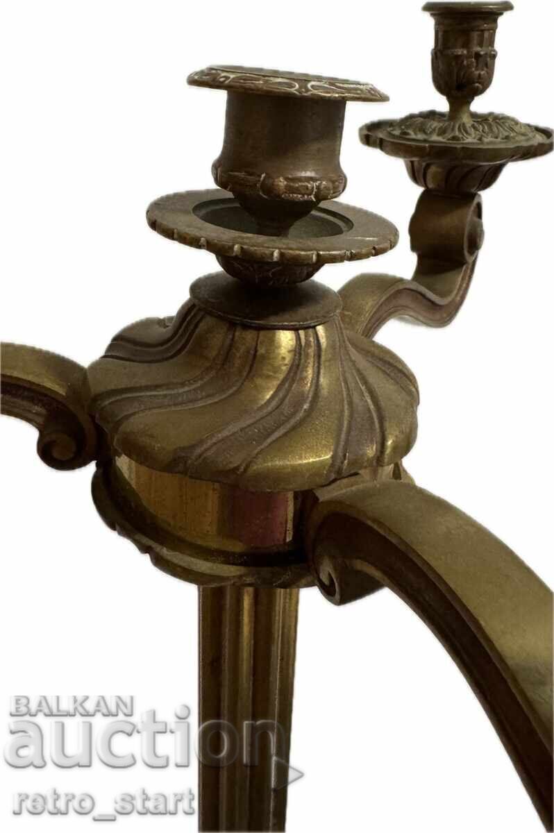 Sfeșnic mare din alamă. Citiți descrierea! - 6 Sfeșnic mare din alamă. Citiți descrierea! - 6