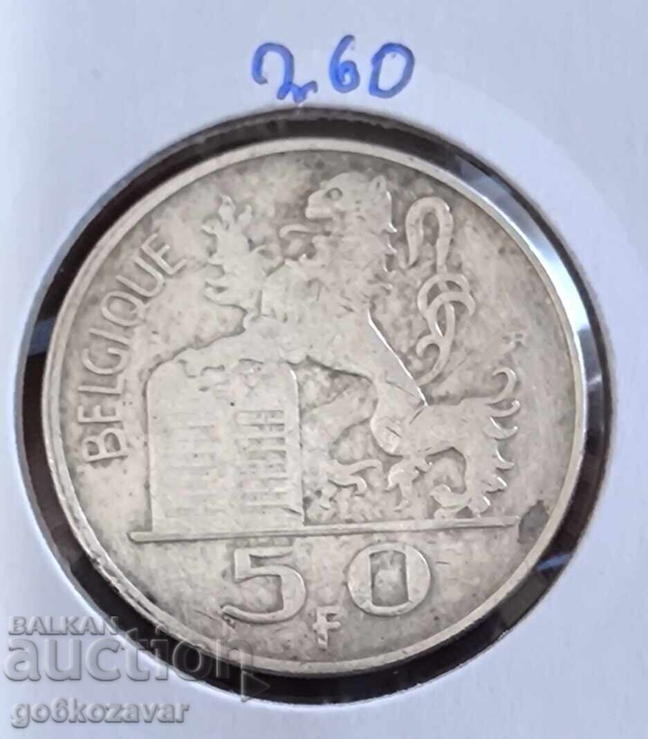 Belgium 50 francs 1949 silver! Belgium 50 francs 1949 silver!