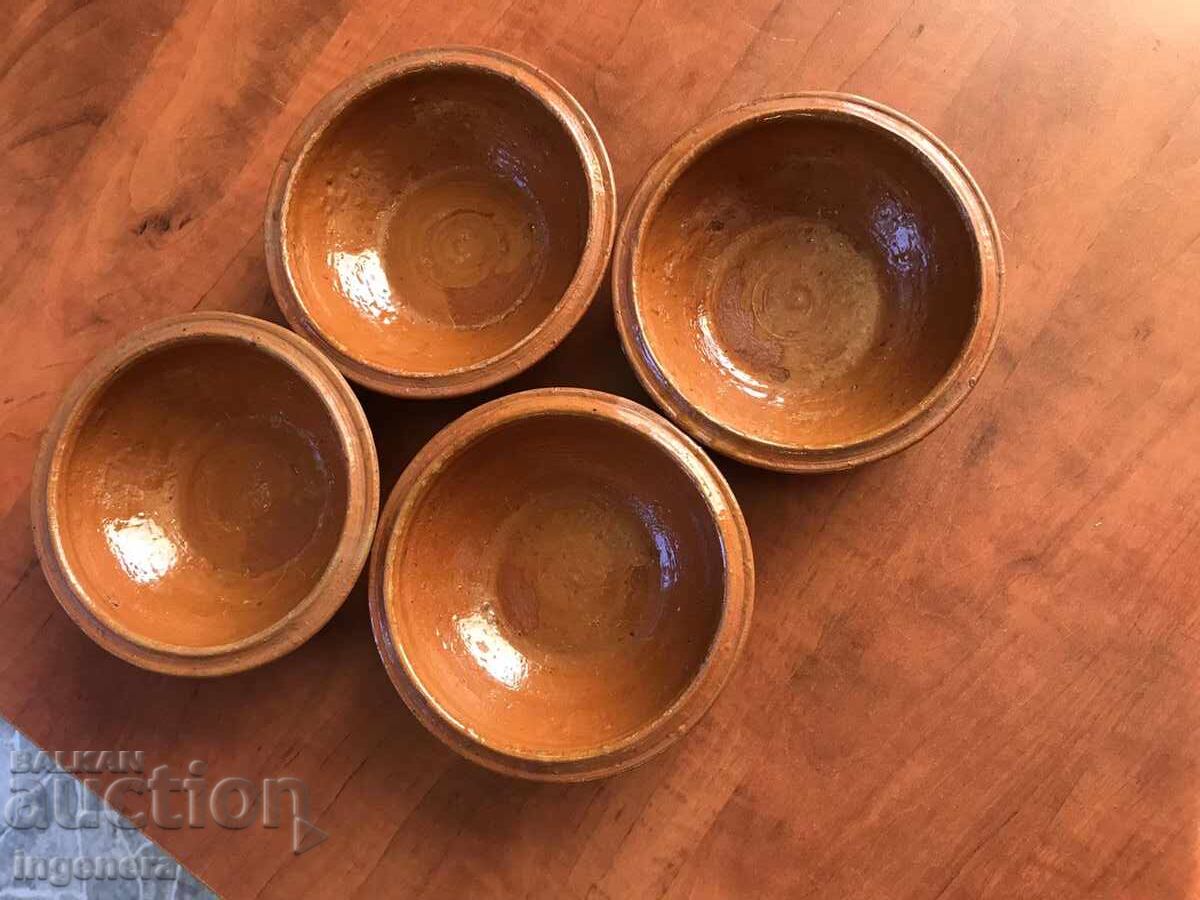 BOWL PANE CERAMIC GLECH ANTIQUE-4 PCS. with price 17.00 BGN | € 8.69