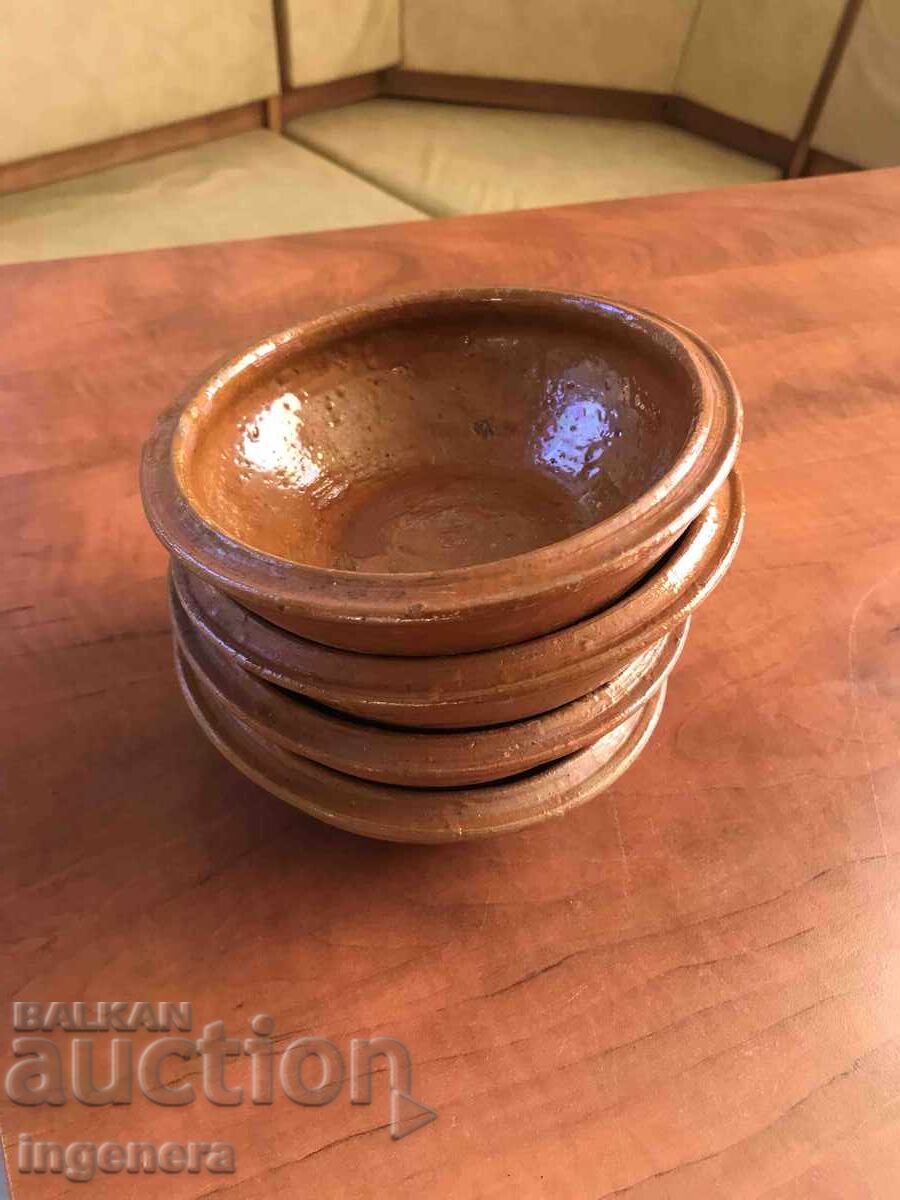 Auction  BOWL PANE CERAMIC GLECH ANTIQUE-4 PCS.