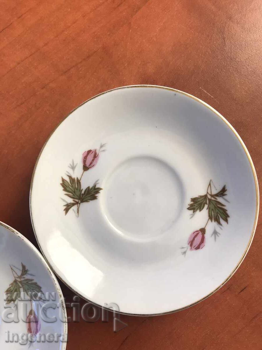 PORCELAIN PLATE SAUCERS 2 PCS. with price 5.00 BGN | € 2.56 PORCELAIN PLATE SAUCERS 2 PCS. with price 5.00 BGN | € 2.56